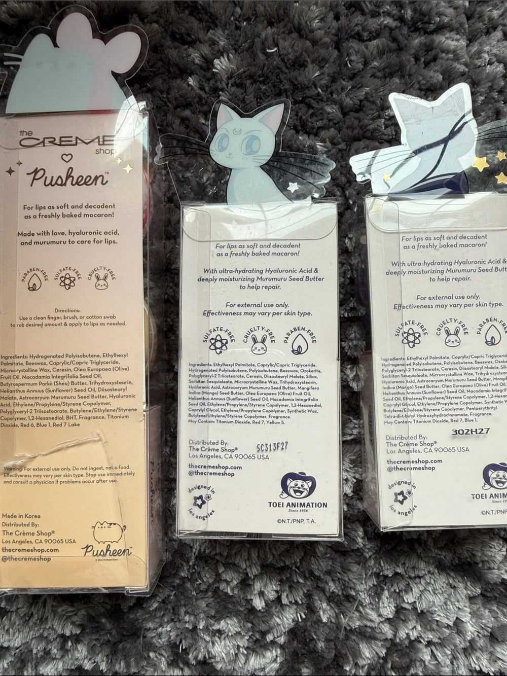 Creme Lip Balm Bundle - 4 limited edition lip balms from Sailor Moon and Pusheen